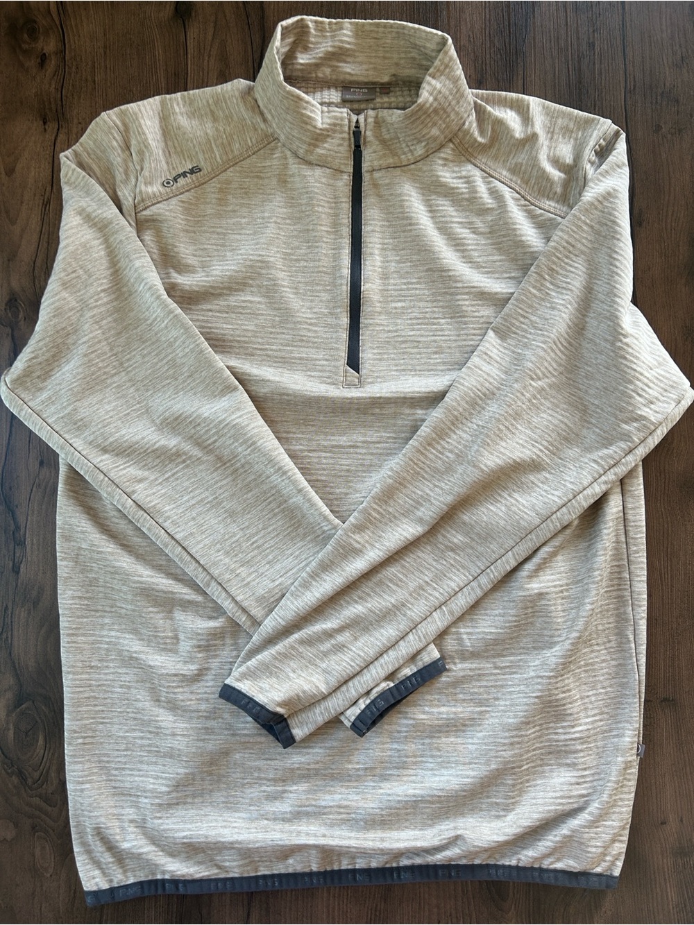 Ping Men’s Beige Quarter-Zip Pullover